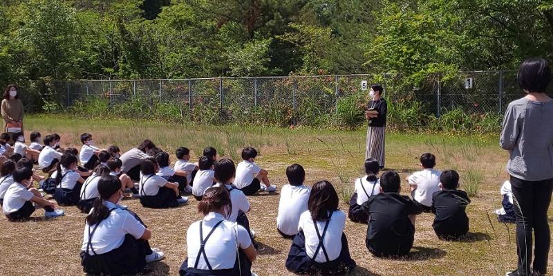 校長先生のお話を聞きます