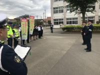 羽咋警察署の方から生徒たちに訓示が行われました