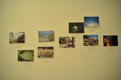 本校のレイアウト、9枚の写真で1つのストーリーを見出せるように配置を工夫しました。