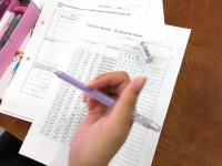 生徒同士で相互評価しました。