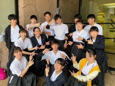 団体戦おわりに撮ったメンバーでの集合写真