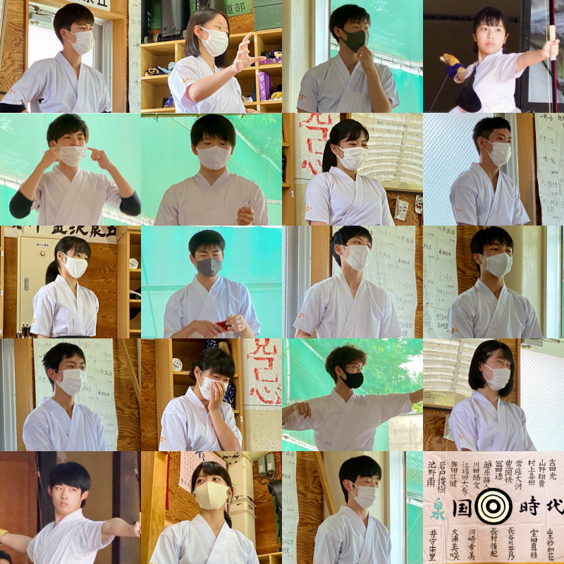 後輩にメッセージを送った１９人の３年生