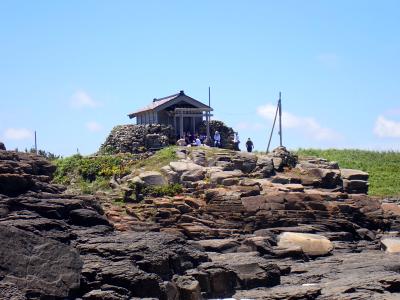 恵比寿神社安山岩の板状節理