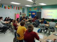 仏語の授業を一緒に受ける