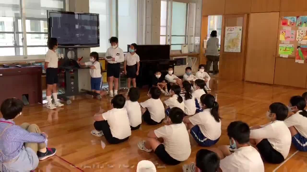 4年生 総合「かほく市の魅力 発表会」