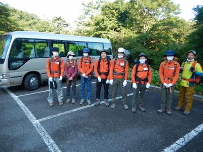 出発前、西尾平にて