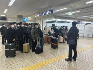 出発式の様子（校長先生の挨拶）