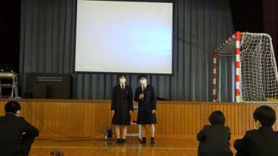 生徒会執行部によるマナーパフォ―マンス