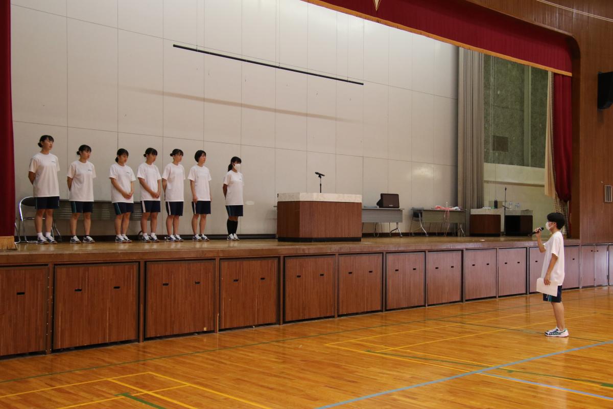 山本生徒会長の激励