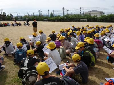 出発式でめあてやマナーを確認しました！