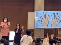 手洗いの話を聞きました。