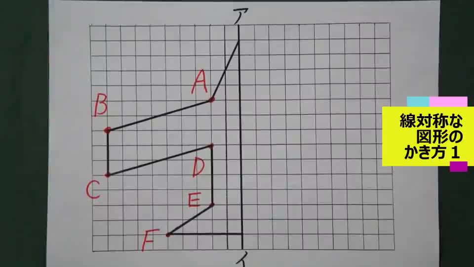 線対称な図形のかき方　その１（17MB）