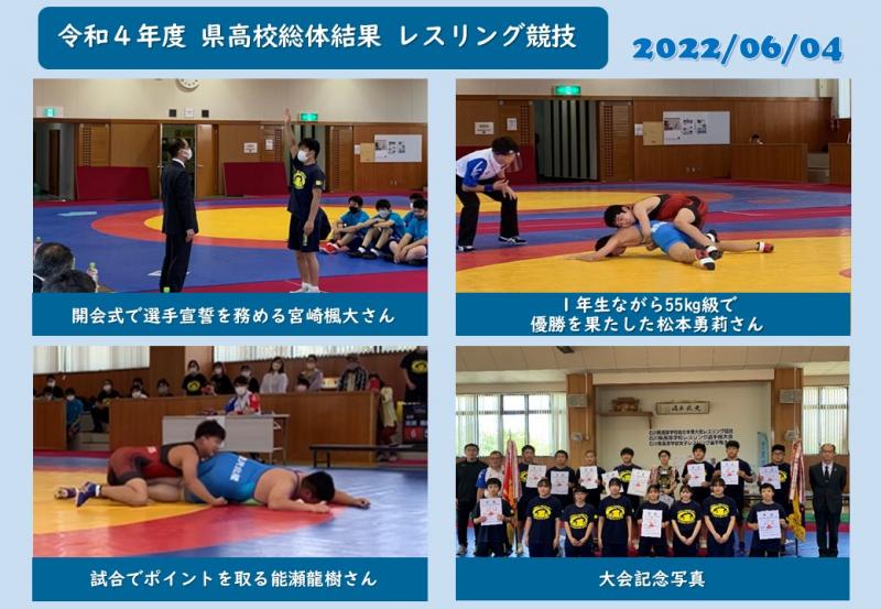 R４県高校総体レスリング競技結果