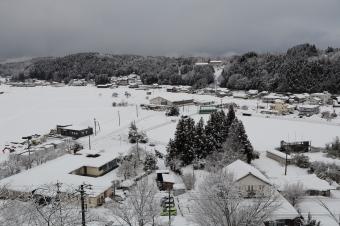 校舎から見える柳田地区のようす